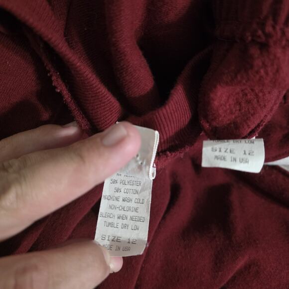 Vintage IUP Sweat Set Kids Size 12 Indiana University Of Pennsylvania Preppy - Picture 8 of 8